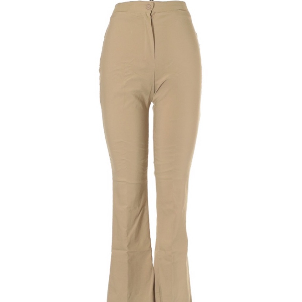 tan flared pants